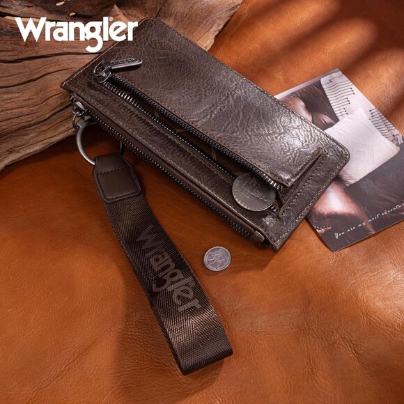 Vintage Tooled RFID Blocking Wallet for Women - Stylish Bifold Clutch, 7.8x4.4 - Picture 3 of 7